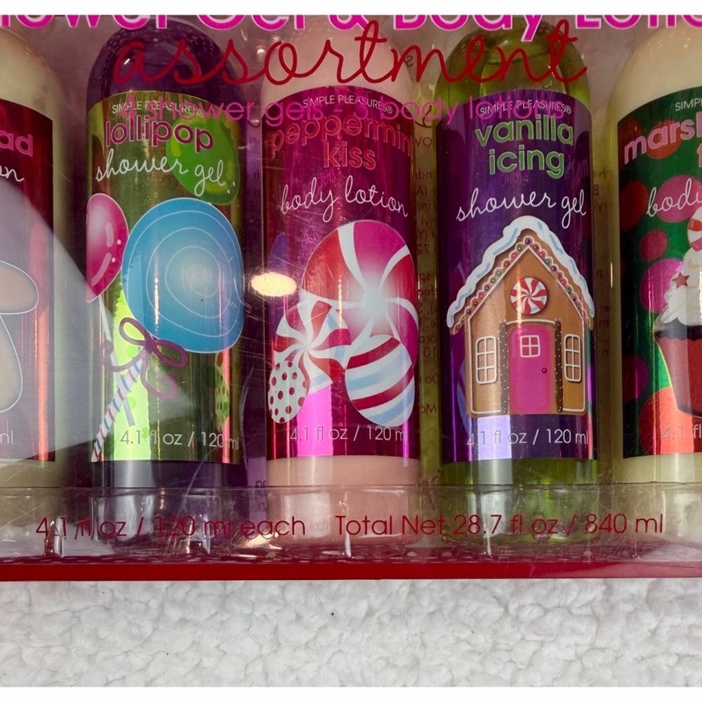(NIB) SIMPLE PLEASURES • Holiday Shower Gel & Body Lotion Assortment Gift Set - Picture 7 of 11
